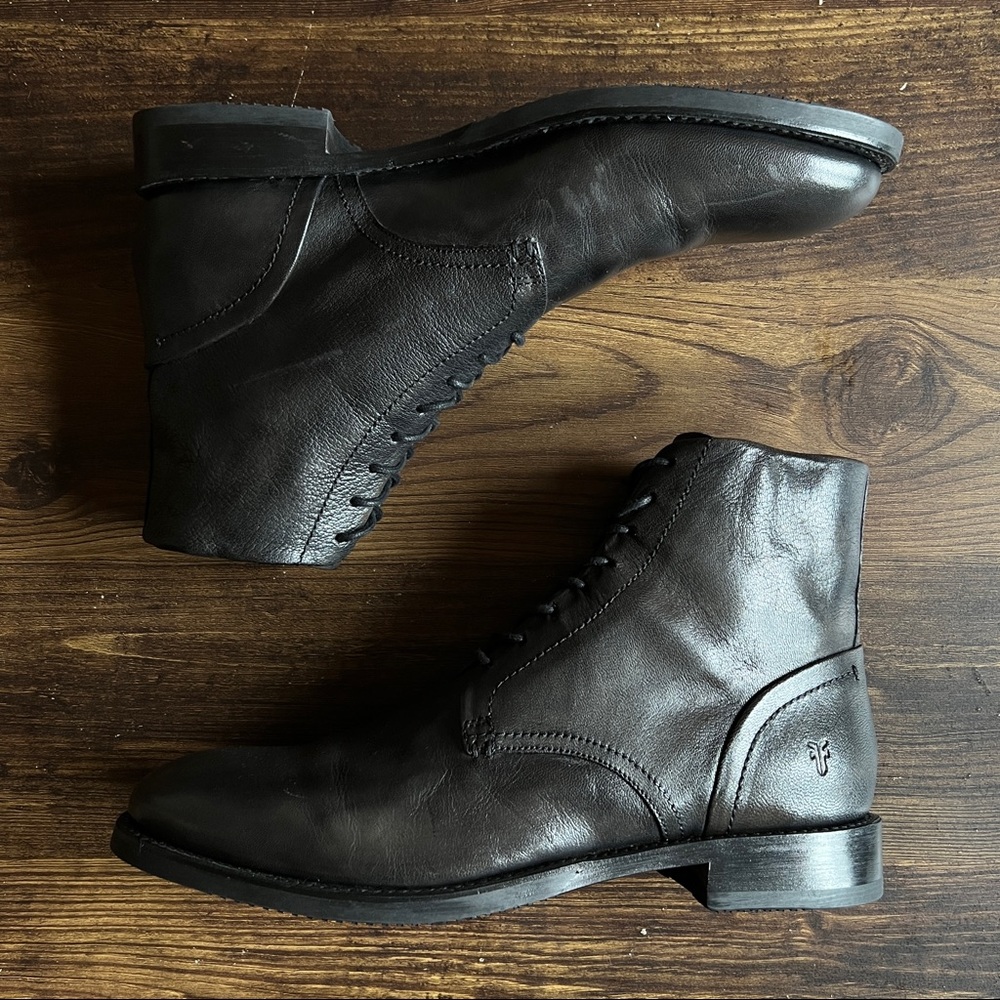 Frye Corey Men’s Black Leather Lace Up Boot Size 9